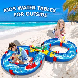 Jouets éducatifs pour enfants, 39 pièces, jouets de parc aquatique, blocs de construction de pistes de plage pour enfants - Product Image 2
