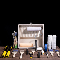 Ensemble de pinceaux de peinture murale rouleau à peinture couteau à mastic poteau télescopique ensemble d'outils à main fournitures de peinture à domicile pour usage domestique ou commercial