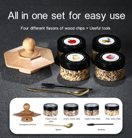 Kit de fumage pour boissons Old Fashioned et infuseur à fumée, ensemble de fumoir à whisky pour bar et pierres réfractaires en coffret cadeau