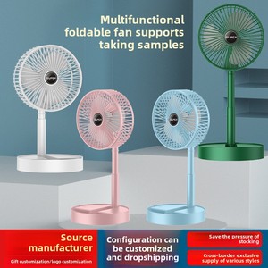 Home <strong>USB</strong> Rechargeable 12-inch Mini Stand <strong>Fan</strong> Telescopic Folding Desktop <strong>Table</strong> <strong>Fan</strong> Mechanical for Students Dormitory Also for Car