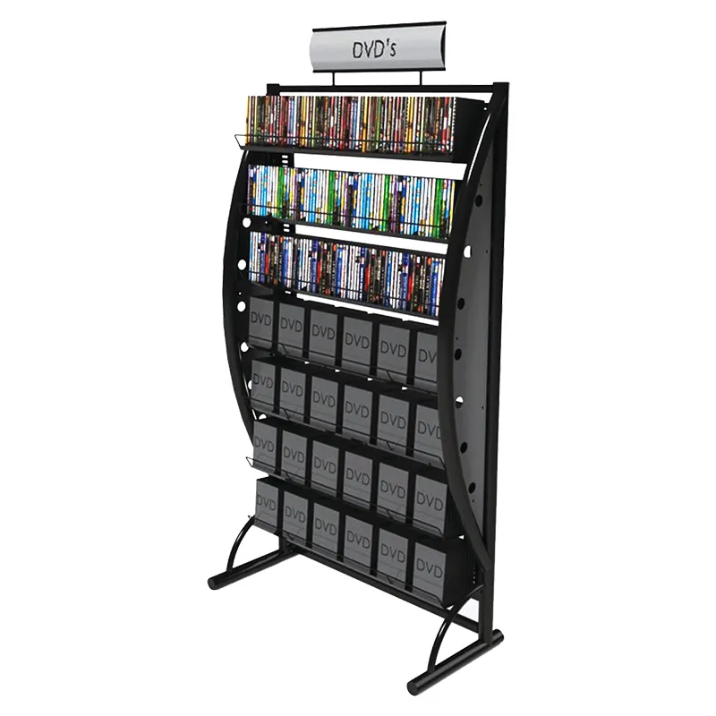 Large Capacity DVD CD Storage Rack For Supermarket or Retail Store