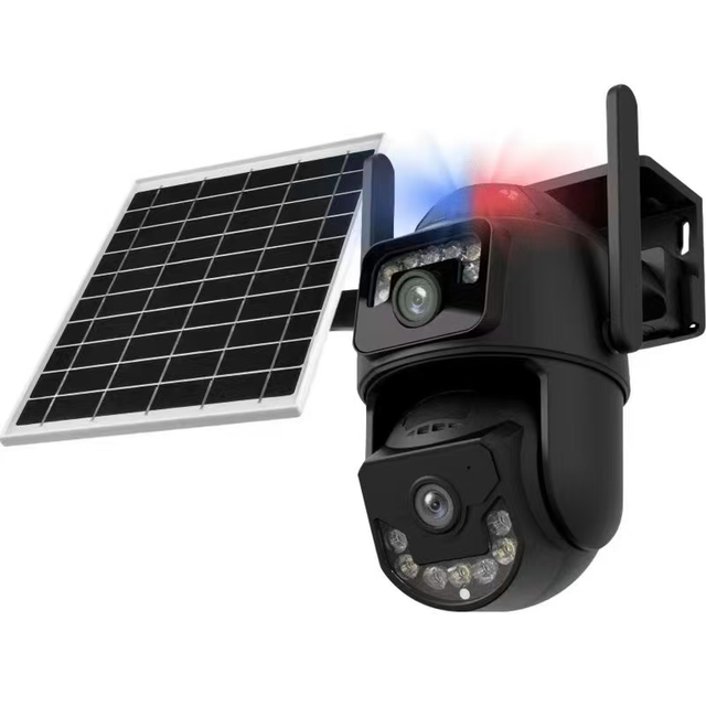YAHONG 3MP Dual Lens Solar Powered Wireless IP Camera QL99-AOV 4K 24/7 Recording AOV WiFi Outdoor CCTV Security