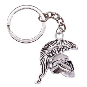 Portachiavi con Elmo da Soldato Romano Retrò all'Ingrosso, Supporto in Metallo Fai da Te, Souvenir Regalo, 2 Colori, Ciondolo 3D da Uomo, Anello Portachiavi Sparta - Product Image 4