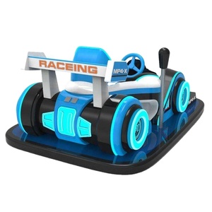 Voiture électrique pour tout-petits avec télécommande, éclairage coloré, musique, jeu interactif, divertissement en intérieur, voiture tamponneuse - Product Image 1