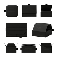 Caja de Regalo Magnética Personalizada al por Mayor con Logotipo, Ecológica, Reciclable, con Asa, de Cartón Rígido Gris, para Calcetines, Estilo Moderno