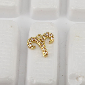 Ciondolo Zodiacale CZ7987 di Alta Qualità, Mini Charm Astrologico con Micro Pavé di Zirconi, Piccolo Ciondolo Oroscopo per Regalo di Compleanno - Product Image 6