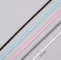 Cordon tressé creux coloré et doux de 4 mm pour la fixation