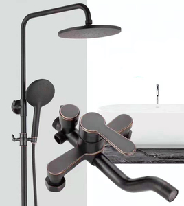MCBKRPDIO Systèmes de douche chromés avec pommeau de douche de pluie de 8 pouces ABS douche à main, <span class=keywords><strong>barre</strong></span> coulissante réglable - Product Image 6