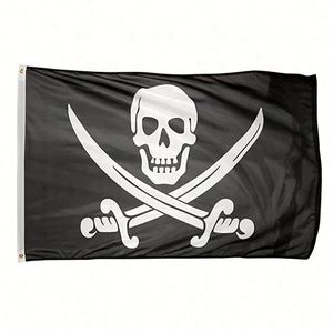 Nouveaux drapeaux pirates Jack Rackham Coffre du mort en fibre de verre 3x5 pieds personnalisés 2023 pour décorations extérieures/intérieures - Product Image 1