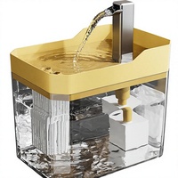Distributeur d'eau automatique pour chien d'intérieur, mignon, en plastique, antidérapant, portable, fontaine pour animaux de compagnie, facile à nettoyer, 1,5 L, filtre carré