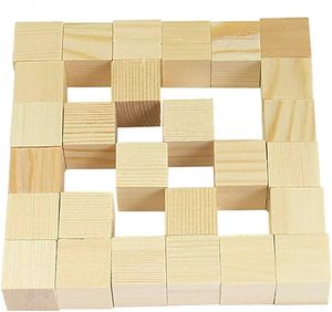 Bloques de Madera <span class=keywords><strong>Pintados</strong></span> Cuadrados de 1.57 Pulgadas con Grabado Educativo, Cubos de Madera con Logotipo Personalizado para Manualidades, Decoración del Hogar - Product Image 6
