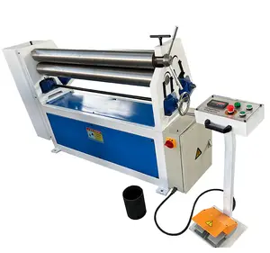 Asymmetrische 3-Roller-Tellerbiegemaschine Platte Handrollmaschine zu verkaufen Shanghai digitale Anzeige bereitgestellte feste Gang 2.2