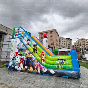 Yuedongインフレータブル23ftドライスライドPVCバウンサーコンボ遊び場漫画登山家ブルーパーク - Product Image 4