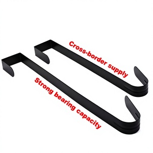 YIWANG Wholesale <b>s</b> Shaped Ornament <b>Hooks</b> Black Christmas Wreath Hanger Single <b>Hooks</b> - Product Image 1