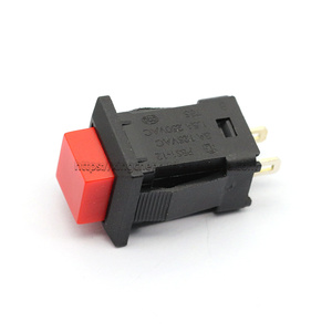DS-429B 14 мм Мгновенный квадратный кнопочный переключатель 1A/250VAC 3A 125V красный сброс/без блокировки - Product Image 1