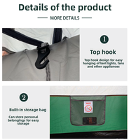 Carpa Compacta de Glamping Resistente con Revestimiento Plateado de Oxford, Protección UV, Cobertura Total, 2 Habitaciones, 1 Salón, Ventanas de Rejilla para las Cuatro Estaciones