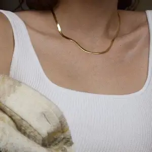 Womens Fashion Edelstahl Gold Pated 3mm 4mm Flache Schlange Kette Halsketten Schmuck Collares de mujer