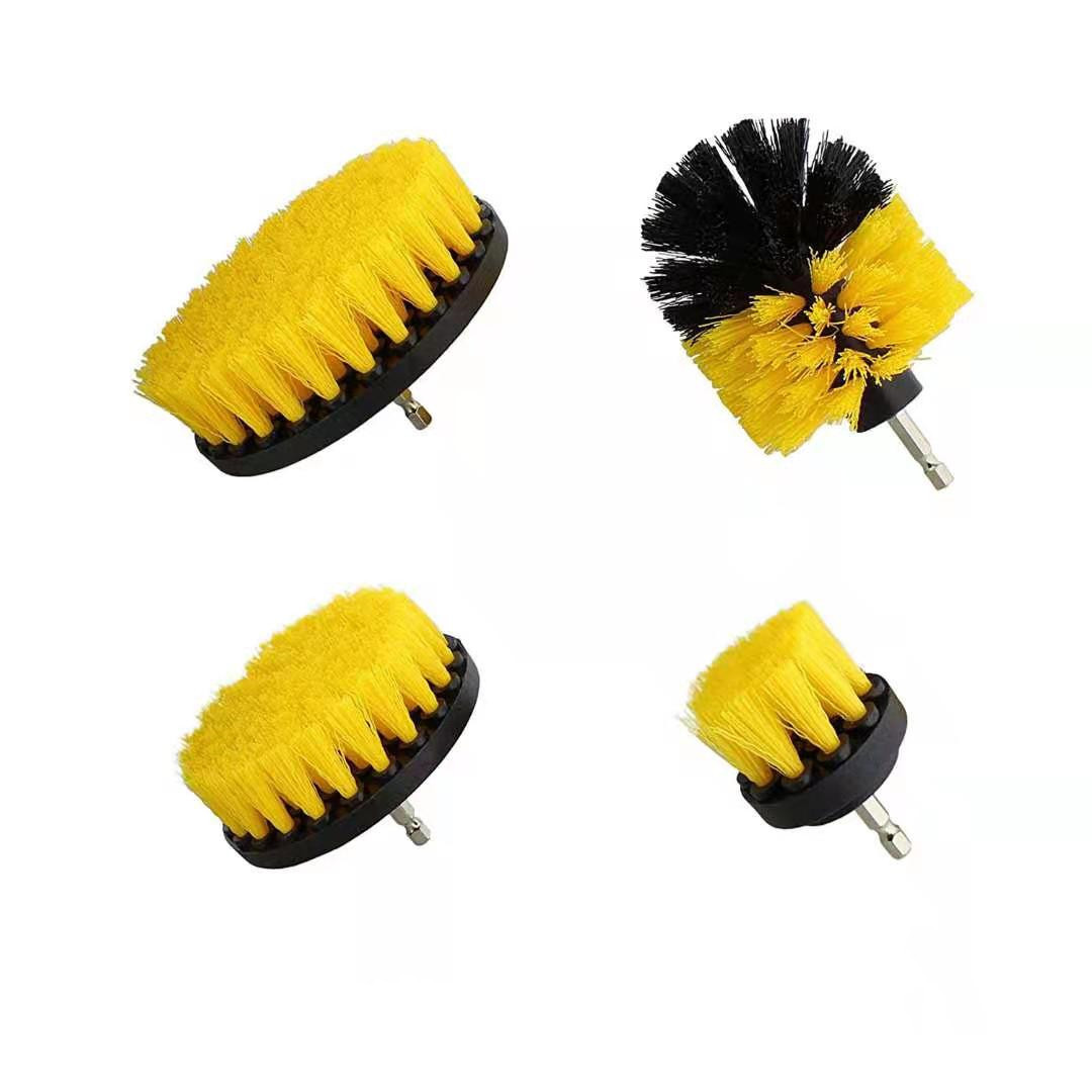 4Pack Drill Brush Power Scrubber Cleaning Brush Extended Long Attachment Set All Purpose Scrub Brushes Kit for Grout Floor Tub