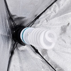 Kits d'éclairage de boîte à lumière de photographie 50x70CM système d'éclairage professionnel avec 2 pièces E27 ampoules photographiques équipement de Studio <span class=keywords><strong>Photo</strong></span> - Product Image 2
