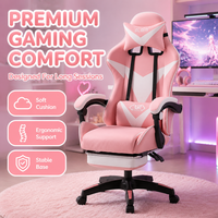 Chaise de gaming industrielle AOR avec dossier en cuir, base pivotante, roulettes entièrement noires de 50 mm, vérin pneumatique de 100 mm de 2e niveau, vente en gros usine