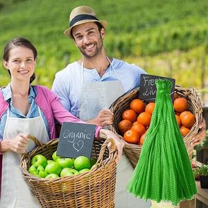 Huamaohengchun 100 pièces Sacs en filet durables et réutilisables en LDPE pour le stockage de fruits, légumes, fruits de mer et jouets - Vert - Product Image 6