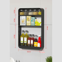 Étagère de rangement murale à un niveau en acier robuste, organisateur de boîtes, cuisine, salle de bain