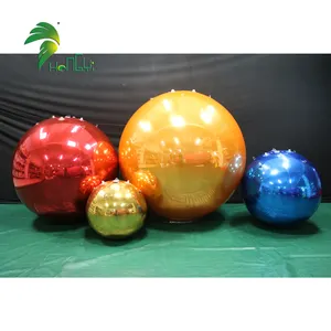Promotional Custom Inflatable Mirror Ball PVC Disco Mirror Ball Inflatable Sphere For Decoration
