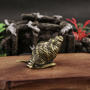 Decorazione da Scrivania in Ottone Antico a Forma di Lumaca in Corsa, Artigianato in Metallo, Regalo Decorativo - Product Image 6