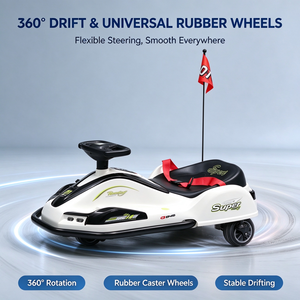 Çin Fabrikası Toptan Fırçasız Motorlu Çocuk Elektrikli Drift Kart Oyuncak Araba 360 Derece Dönüş Fonksiyonlu Deri Koltuklu Çocuklar İçin - Product Image 4