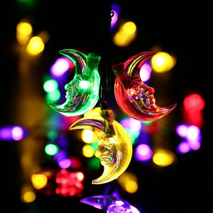 Guirnalda de <span class=keywords><strong>Luces</strong></span> <span class=keywords><strong>Solares</strong></span> con Forma de Luna, 50 LED, 7 Metros, Multicolor, Impermeable, para Exteriores, Decoración de Jardín, Patio, <span class=keywords><strong>Navidad</strong></span> - Product Image 5