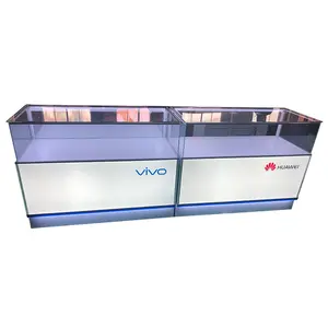 Hot Sale Fancy Design Mobile Phone glass display case cabinet showcase shop store fittings and display