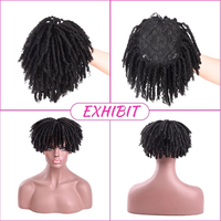 Vente Chaude Perruque Crochet Tressée 8 Pouces Extensions de Dreadlocks pour Hommes Noirs, Perruque Torsadée Afro, Extensions de Cheveux Tressés