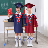 Robe de jour de carrière pour enfants avec chapeau Prix d'usine Robe de fin d'études fantaisie pour enfants Grande taille Style doctoral