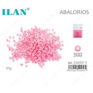 Perline rosa Ilan Abalorios da 2 mm, 50 g, per la creazione di gioielli - Product Image 1