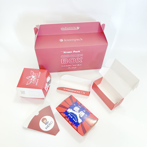 Contenedor de comida rápida de papel con logotipo impreso personalizado, embalaje coreano, <span class=keywords><strong>pollo</strong></span> fritado, con mango, venta al por mayor - Product Image 2