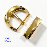 Boucle de ceinture solide en gros pour ceinture femme, 25 mm, en alliage de zinc, avec boucle à ardillon et anneau, pour accessoires de maroquinerie