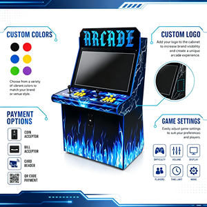 Machine de jeu vidéo d'arcade Street Fighter à monnayeur de la marque BH, en bois et acrylique - Product Image 3