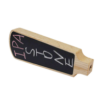 Meilleures ventes YSBARS – Poignée de robinet de bière en bois réutilisable et écologique avec surface tableau noir – Style amusant pour promotion de marque – Accessoires de bar
