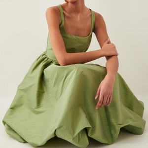 Robes d'été unies plissées décontractées et élégantes pour femmes – Vente en gros - Product Image 2