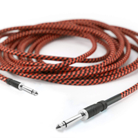 20 Fuß flaches 6,35mm Audio-Gitarren kabel Geräuscharmes Bass-Instrumenten kabel
