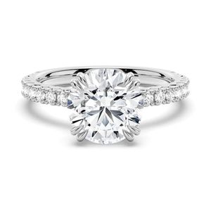 Anillo de Compromiso de Oro de 10K, 14K, <span class=keywords><strong>18K</strong></span> con Moissanita de 2CT VVS, Anillo de Boda para Mujer con Certificado GRA, Joyería Personalizada de Fábrica SGARIT - Product Image 3