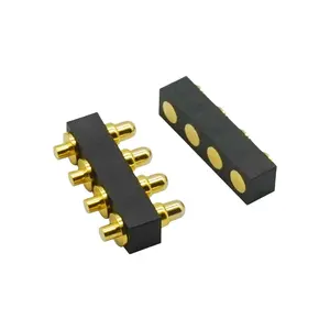 4PIN Connector Terminal Pins Messing Vergulde Smt Verende Pogo Pin 2.54Mm Pitch