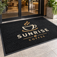 Tapis d'entrée moderne en nylon réversible HM, logo personnalisé imprimé, dos antidérapant en caoutchouc, lavable, résistant, tapis de porte intérieur