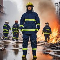 Ensemble d'équipements de protection contre l'incendie de haute qualité : vêtements, chaussures, gants, casque de sécurité