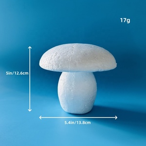 Figurine de <span class=keywords><strong>champignon</strong></span> en mousse polystyrène blanc non fini, non peinte, pour la peinture, forme de Pâques - Product Image 3