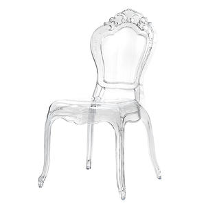 Bắc Âu công chúa ghế nhựa pha lê trong suốt có thể gập lại chân sắt khách sạn tiệc cưới tích hợp tựa lưng ghế ma - Product Image 5