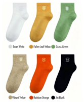 Chaussettes pour femmes Little Bear en coton pur, absorbantes et respirantes, style simple et tendance, vente en gros
