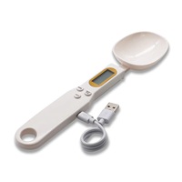 Balance à cuillère pratique Cuillère à mesurer rechargeable USB Balance de cuisine domestique Mini balance électronique 500g/0.1g