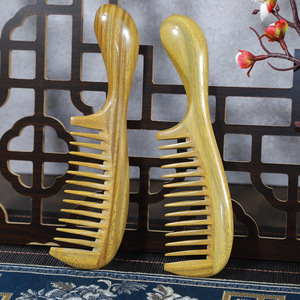 Peigne en bois de santal à dents larges pour massage des méridiens, pour usage domestique - Product Image 2