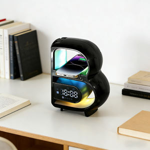 Radio visuelle numérique, haut-parleur Bluetooth, lampe de table pliable, table de chevet, réveil avec chargeur sans fil, charge de téléphone - Product Image 3